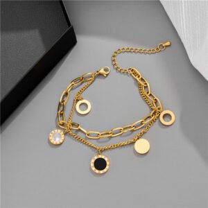 18K gold-plated stainless steel bracelet