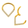 Σκουλαρίκι τιτανίου clicker teardrop
