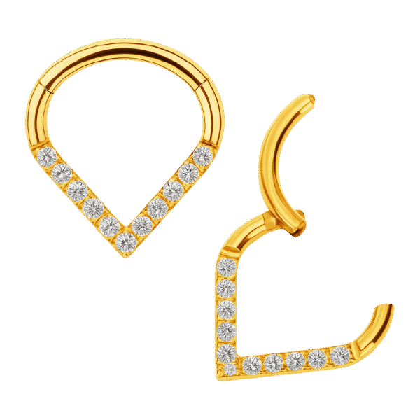 Σκουλαρίκι τιτανίου clicker teardrop