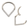Σκουλαρίκι τιτανίου clicker teardrop