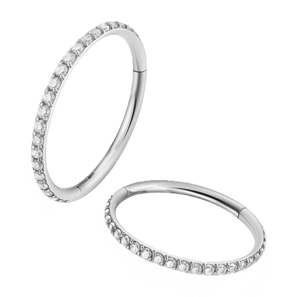 Clicker Κρίκος για Μύτη από ASTM F136 Τιτάνιο με Ζιργκόν