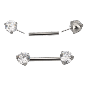 Μπάρα θηλής Threadless (Nipple Barbell) από Τιτάνιο ASTM F136