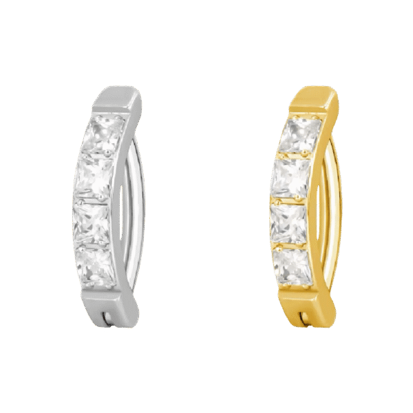 belly-clicker-astmf136-princess-cut Σκουλαρίκι Αφαλού Clicker με Princess Ζιργκόν (CZ) – Titanium ASTM F136 – 1.6mm πάχος – 10mm