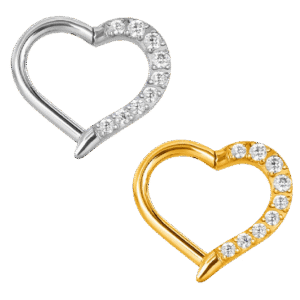 Cupid Heart Daith Clicker από Τιτάνιο ASTM F-136 με Ζιργκόν