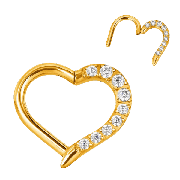 Cupid Heart Daith Clicker από Τιτάνιο ASTM F-136 με Ζιργκόν