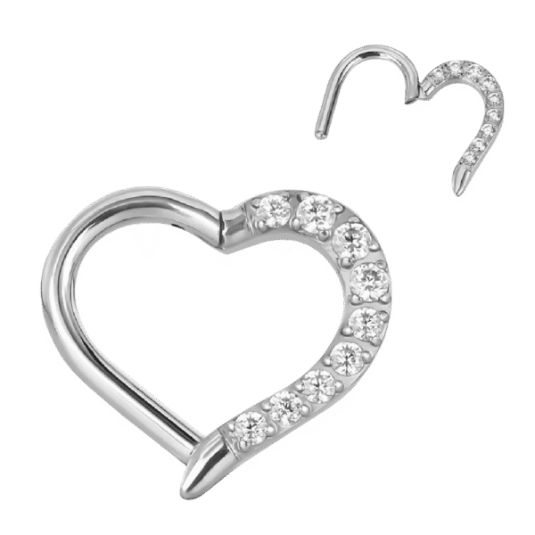 Cupid Heart Daith Clicker από Τιτάνιο ASTM F-136 με Ζιργκόν