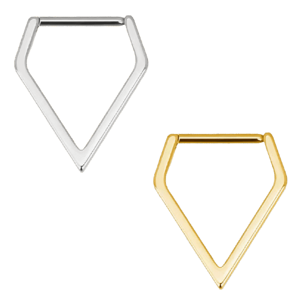Clicker Κρίκος Diamond Shape από Τιτάνιο ASTM F136