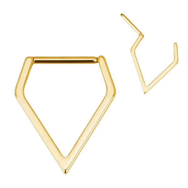 Clicker Κρίκος Diamond Shape από Τιτάνιο ASTM F136