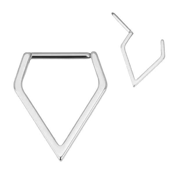 Clicker Κρίκος Diamond Shape από Τιτάνιο ASTM F136
