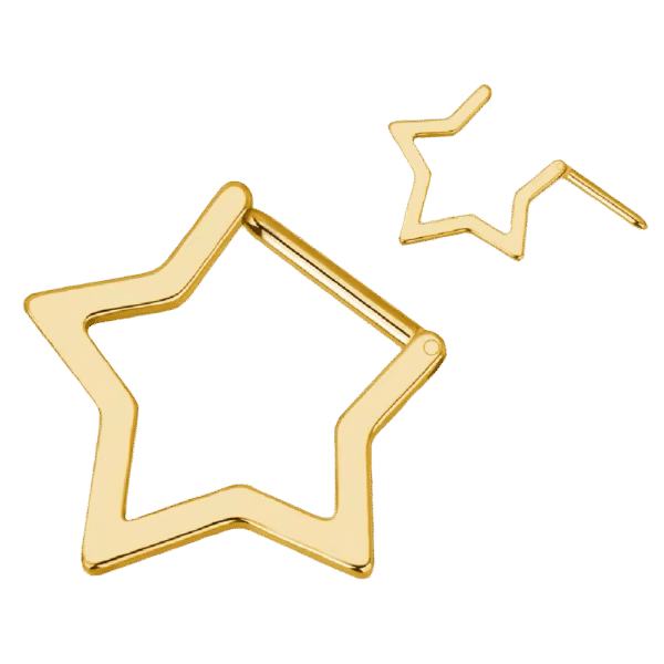 Clicker Κρίκος Star Shape από Τιτάνιο ASTM F136