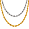 Unisex Κολιέ Rope Chain από Ανοξείδωτο Ατσάλι 304 – Ασημί & Χρυσό