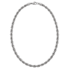 Unisex κολιέ Rope Chain από ανοξείδωτο ατσάλι σε ασημί